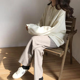 Suéter de cuello abotonado Cozy Days